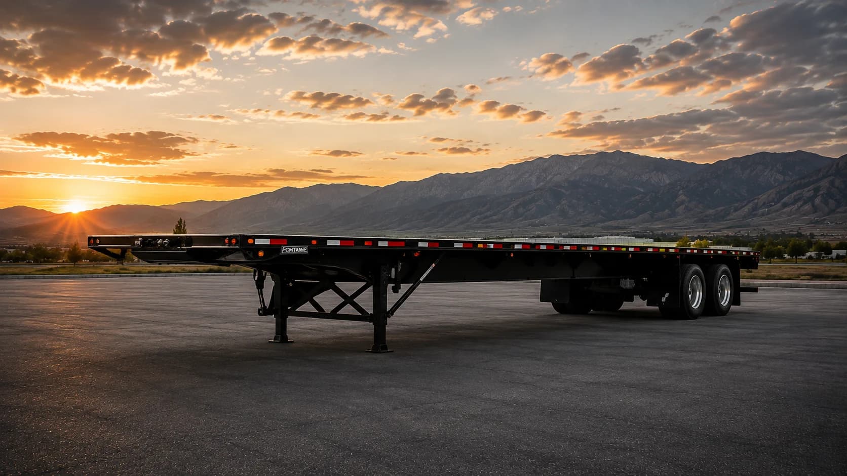 Flatbed trailer for specialized freight transportation